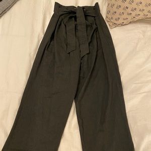 Zara charcoal high waisted trousers